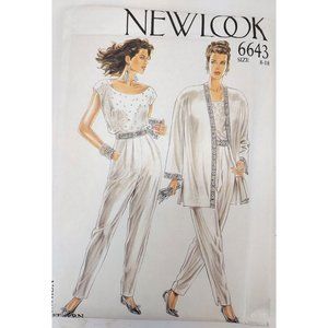 Simplicity New Look Pattern #6643 Jacket, Top Trousers UNCUT Soze 8-18 1990s